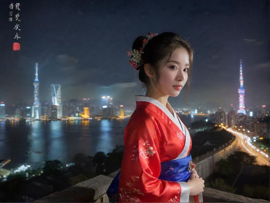 深圳夜景，灯光璀璨