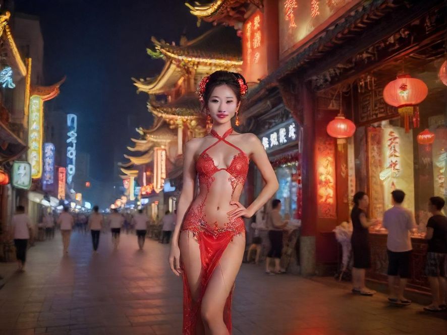 佛山夜场娱乐街头夜景