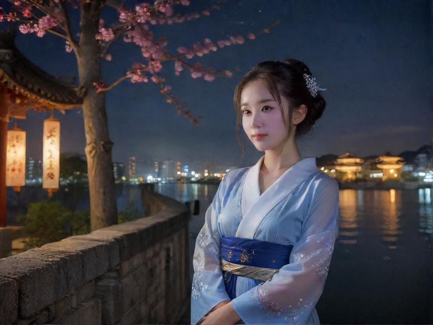 繁华都市的夜景，灯火辉煌，暗示着夜生活的场所