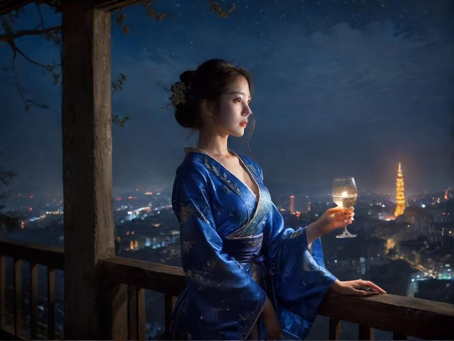 广州夜场酒吧街夜景氛围图