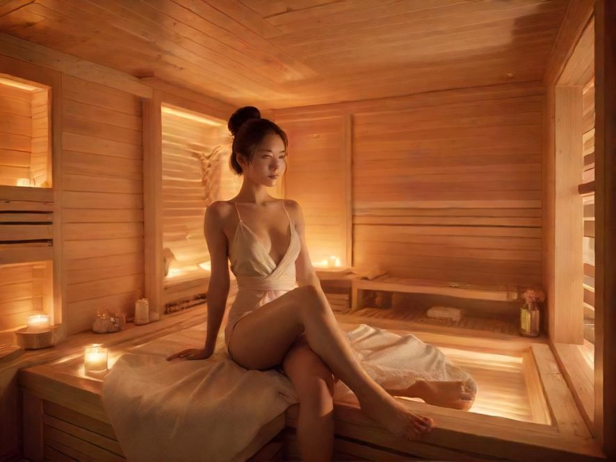 高端桑拿会所私密休息区实景图