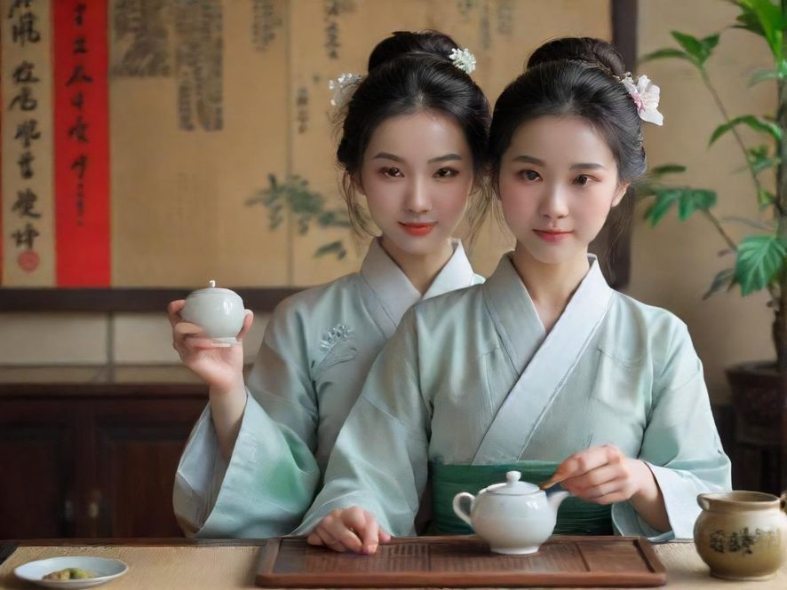 放松惬意品茶氛围