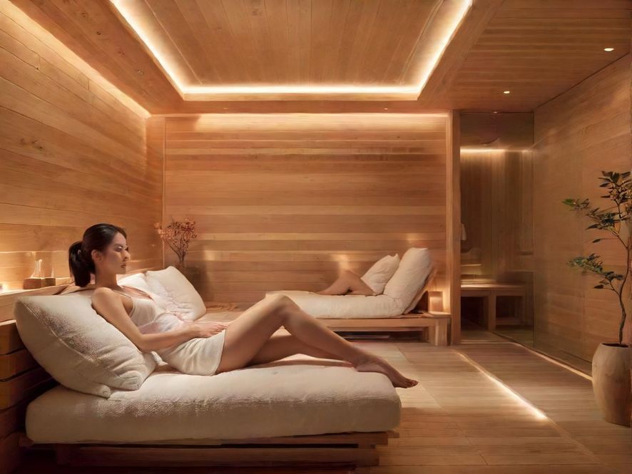 桑拿会所休息区舒适场景