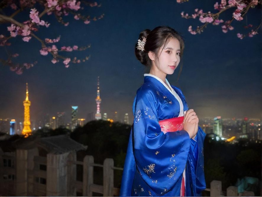 深圳夜景下,一个略显神秘的入口,带点电影感