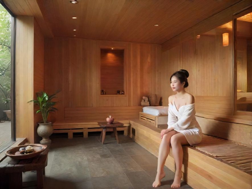 广州桑拿会所茶室放松场景