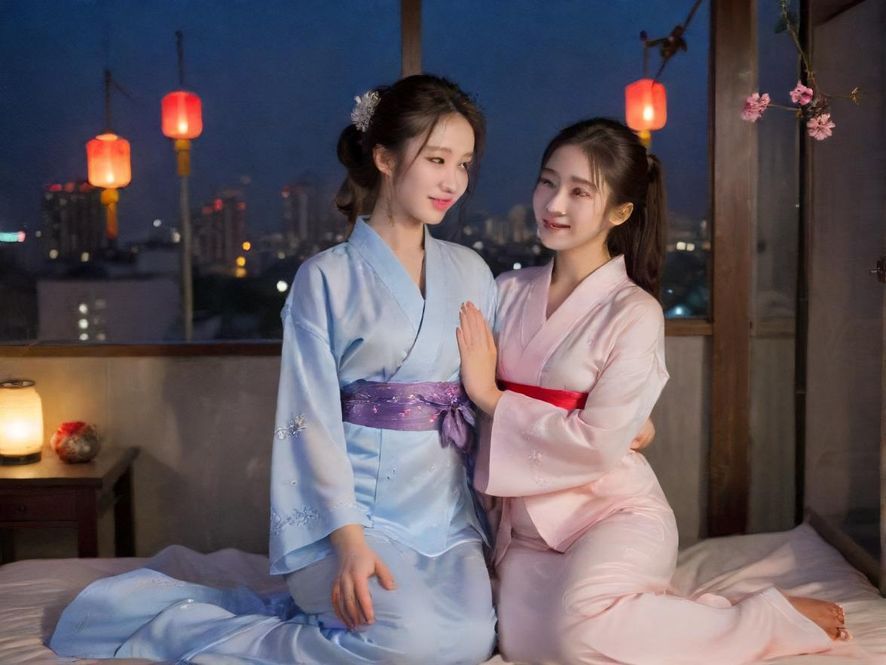 夜场会所内部炫彩灯光场景