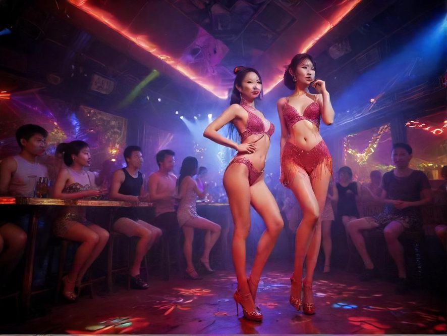 广州夜场派对热烈氛围