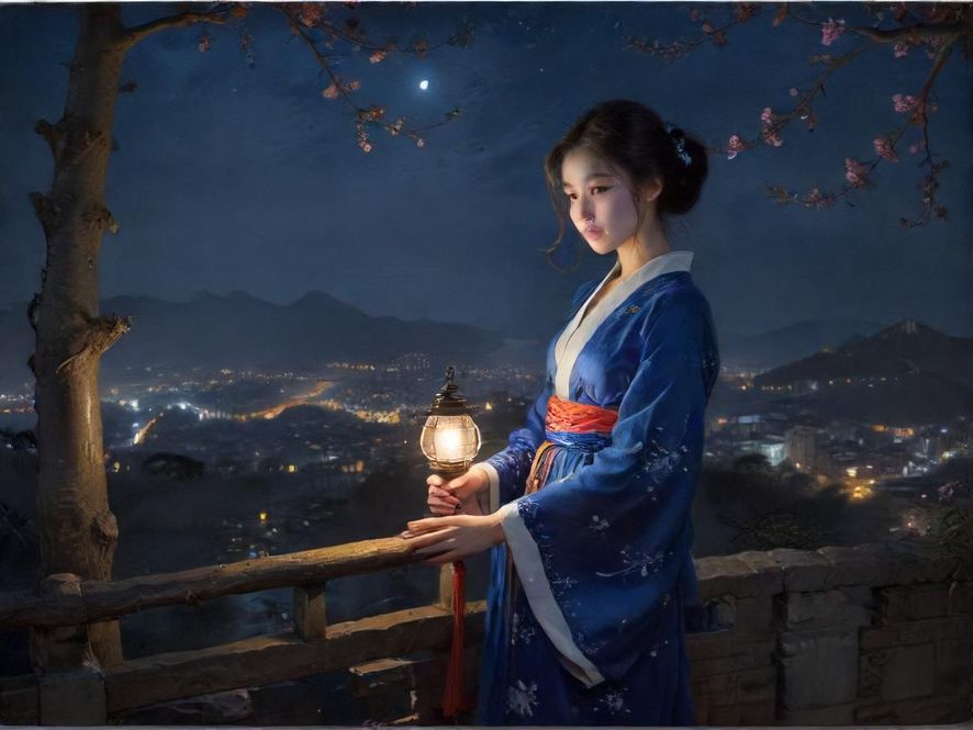 广州夜晚街景灯火璀璨