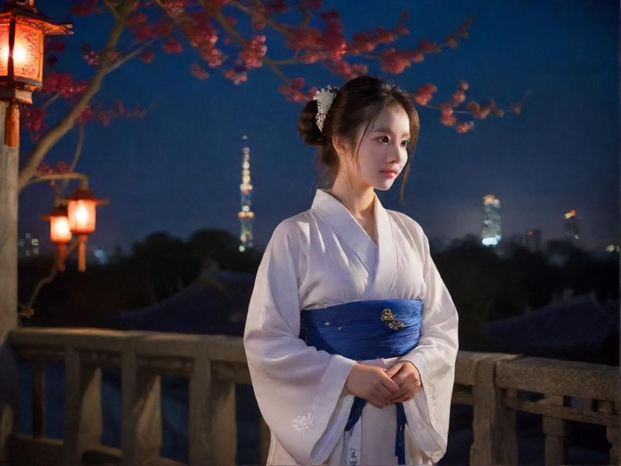 广州楼凤社区夜景俯瞰图