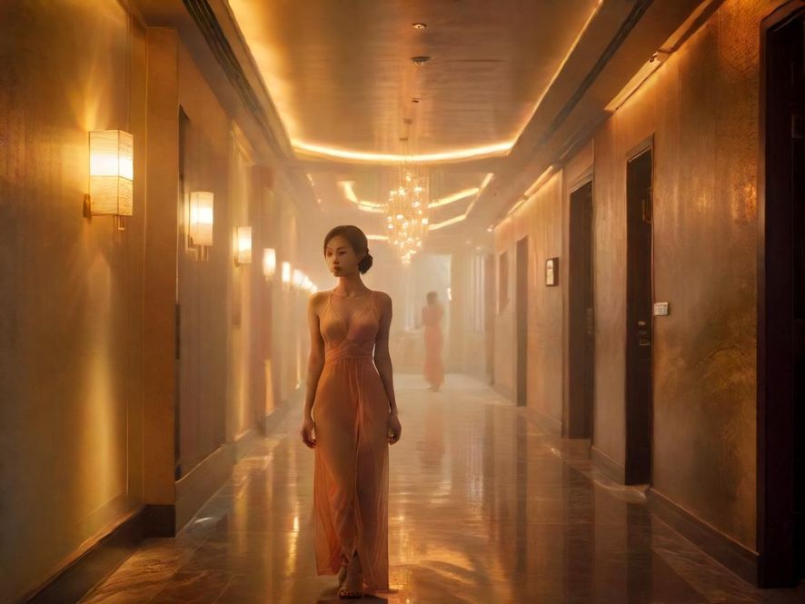 广佛夜场会所走廊氛围感