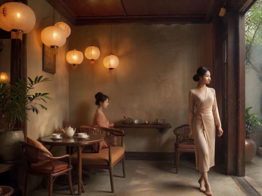 广州私密茶社温馨一角