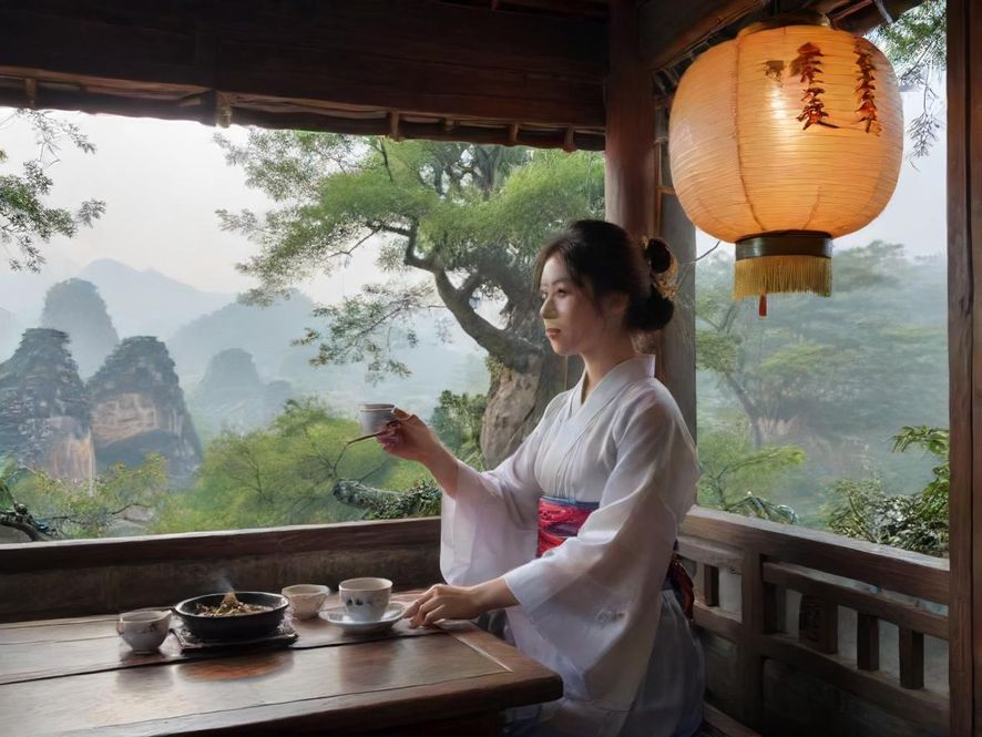 上海高端品茶会所内景图