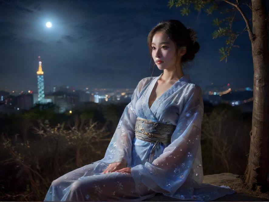 深圳夜场灯火辉煌场景