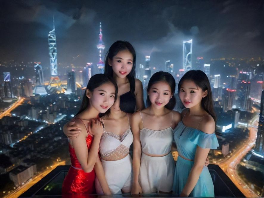 深圳都市夜景,从高空俯瞰,万家灯火璀璨,霓虹闪烁,展现了这座国际化大都市的繁华与活力。