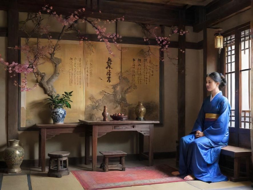 一个年轻人在舒适的家中，脸上带着放松的笑容，正专注于手机屏幕，享受52qm带来的休闲时光。