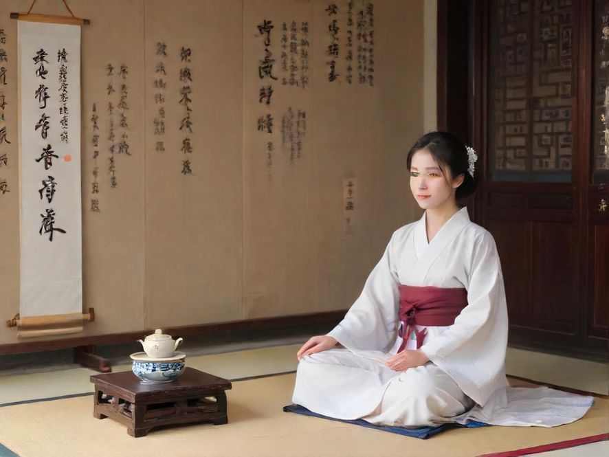 广州一品香内部雅致茶室,暖色调灯光营造温馨氛围,古典家具与绿植点缀,尽显东方美学与休闲放松的舒适环境。